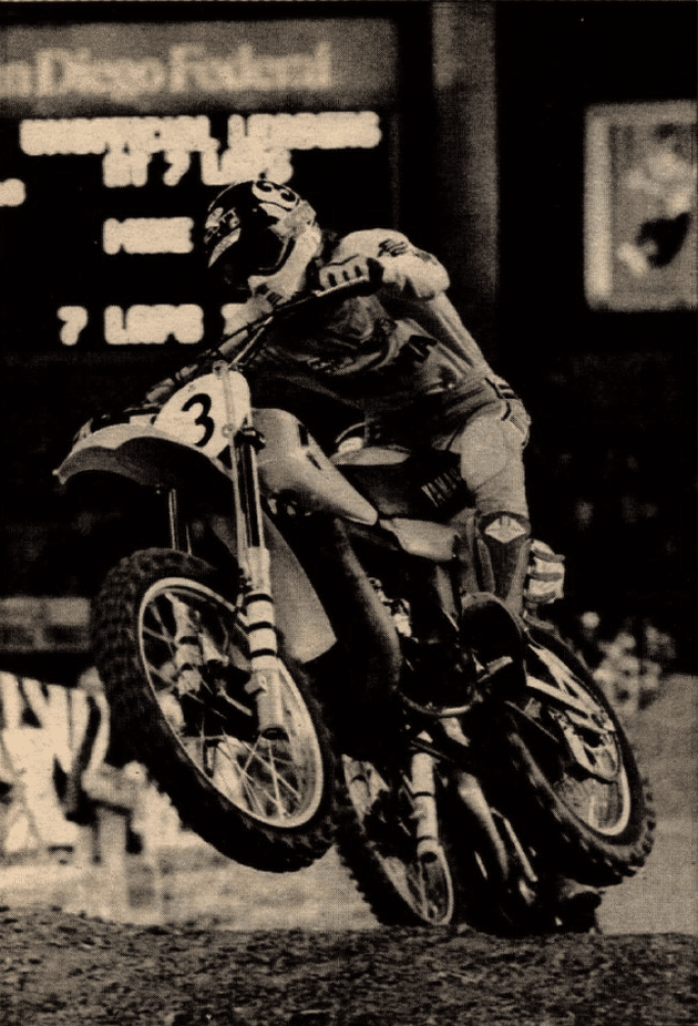 Mike Bell at the 1980 San Diego Supercross. Cycle News Archives